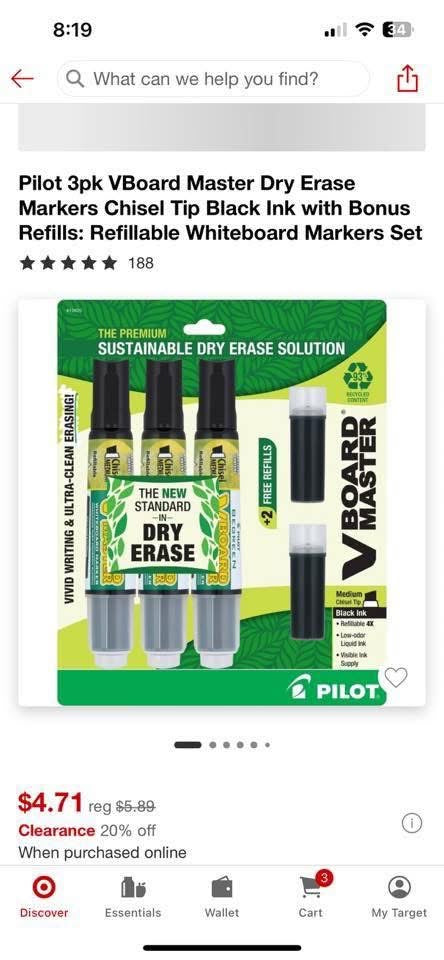 V Board Master Dry Erase Markers
