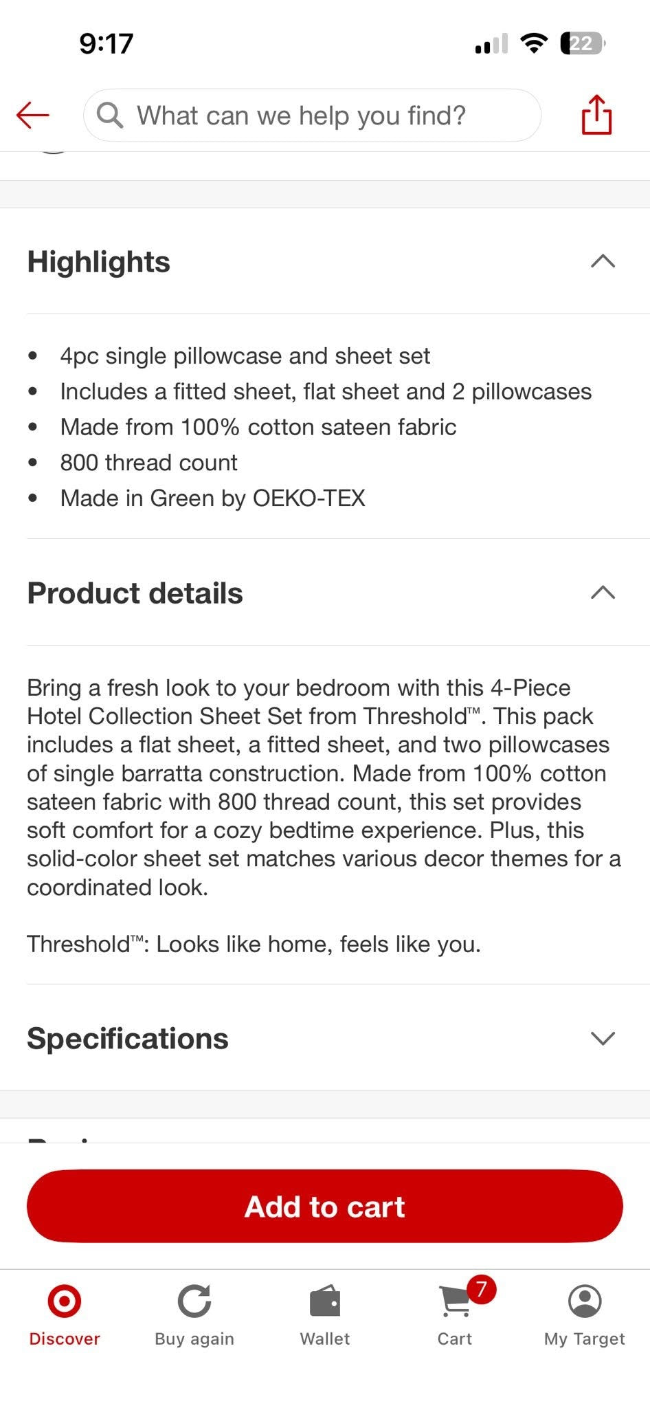Full 800 Count Sheet Set Teal
