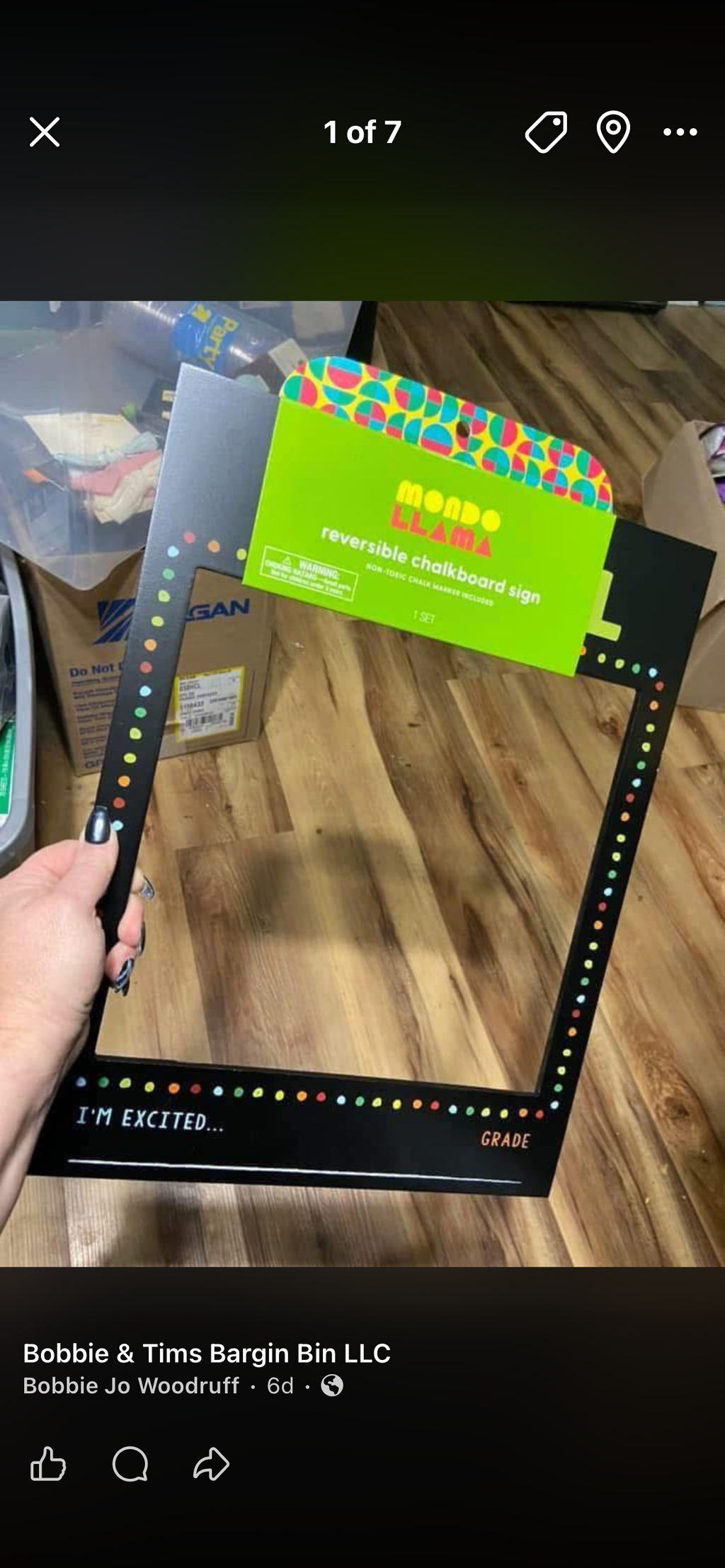 Reversible Chalkboard Sign