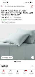 Full 800 Count Sheet Set Teal