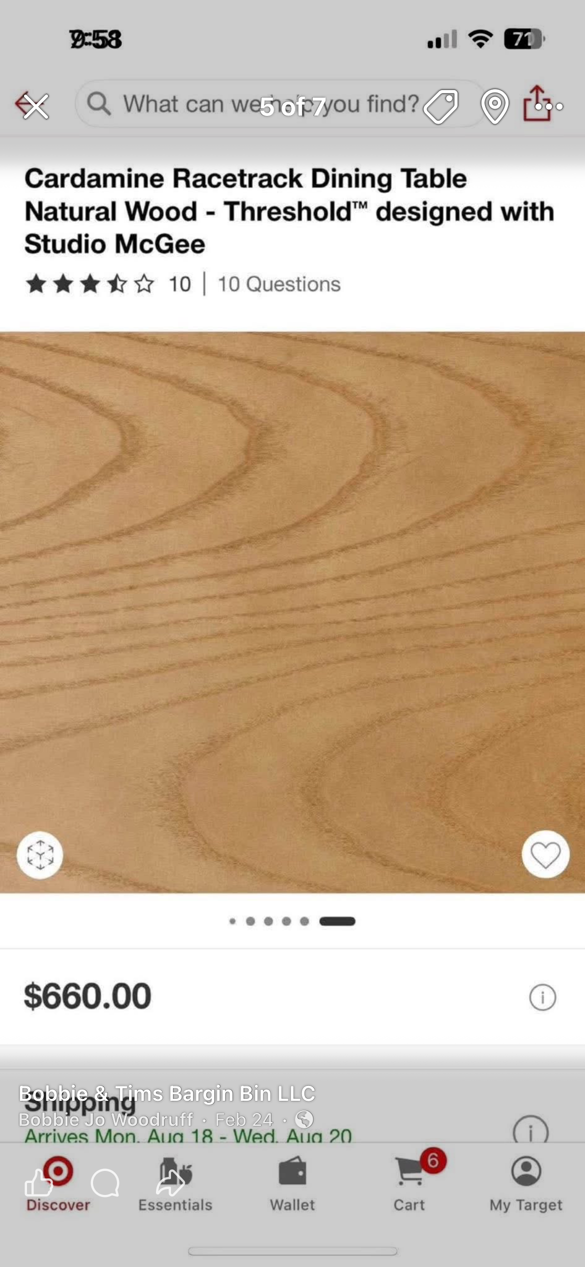 Cardamine Racetrack Dining Table