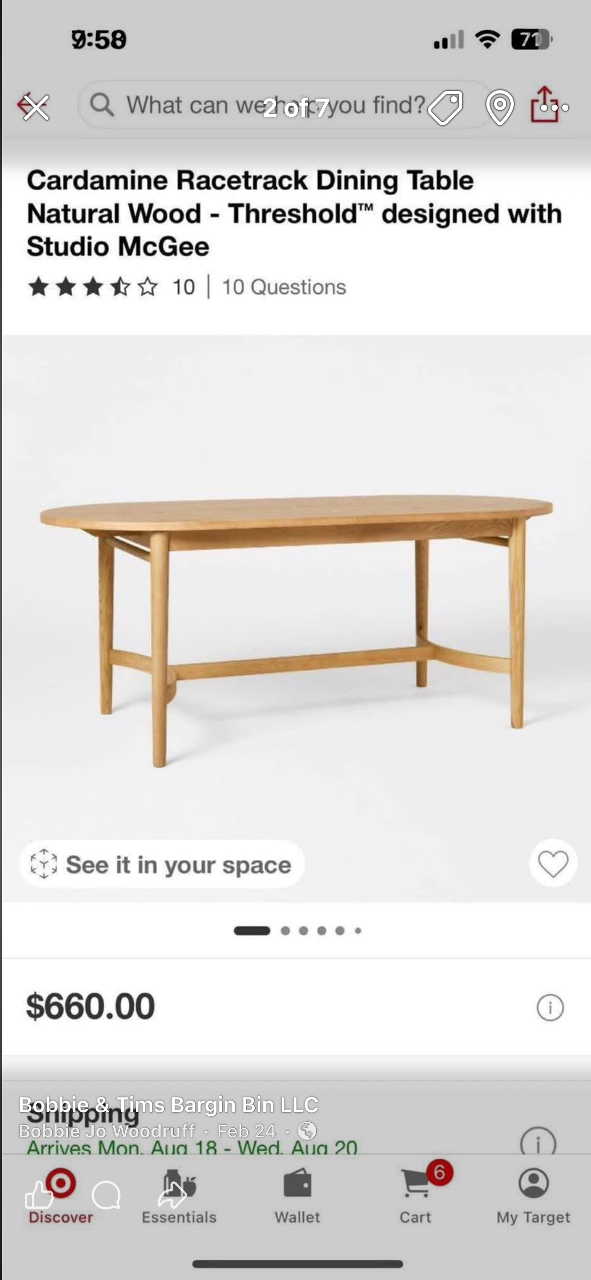 Cardamine Racetrack Dining Table