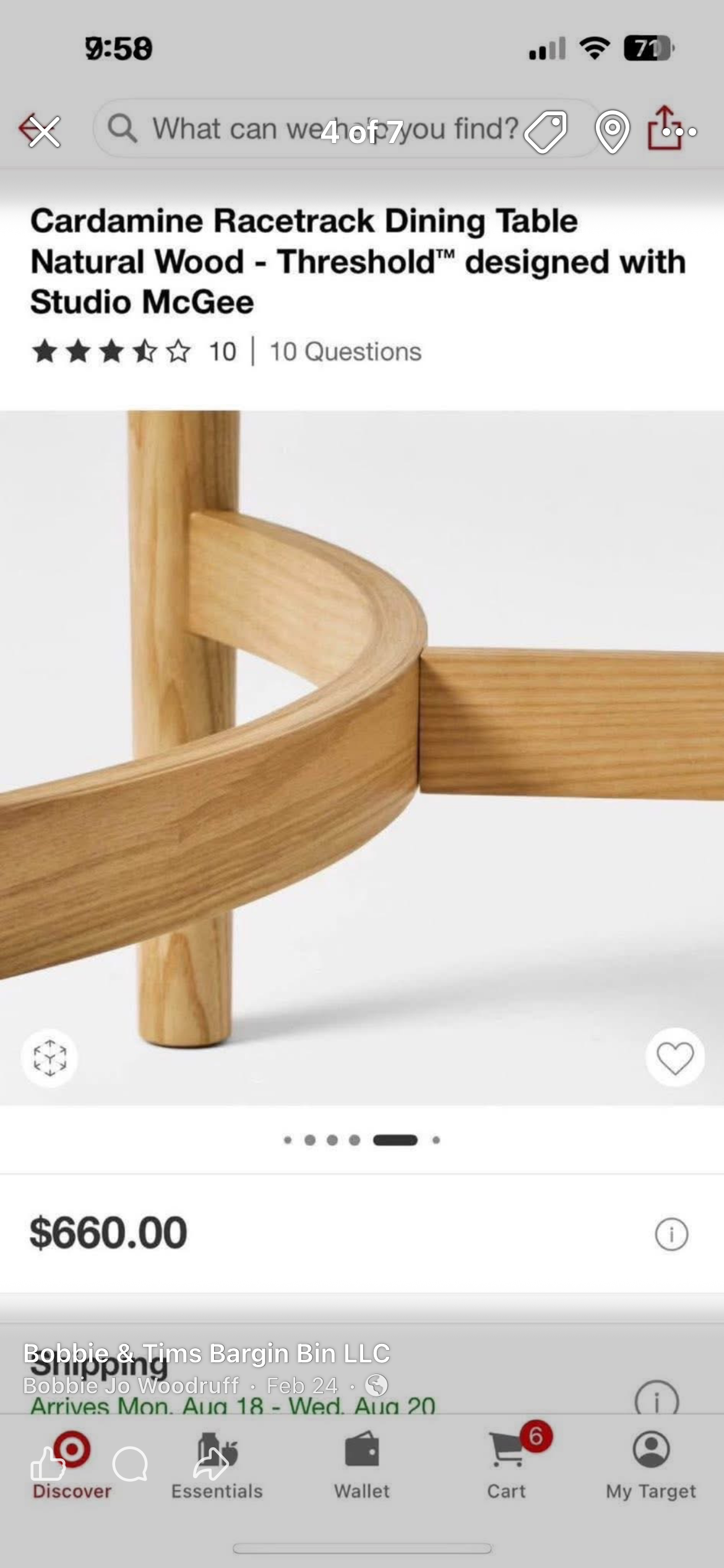 Cardamine Racetrack Dining Table