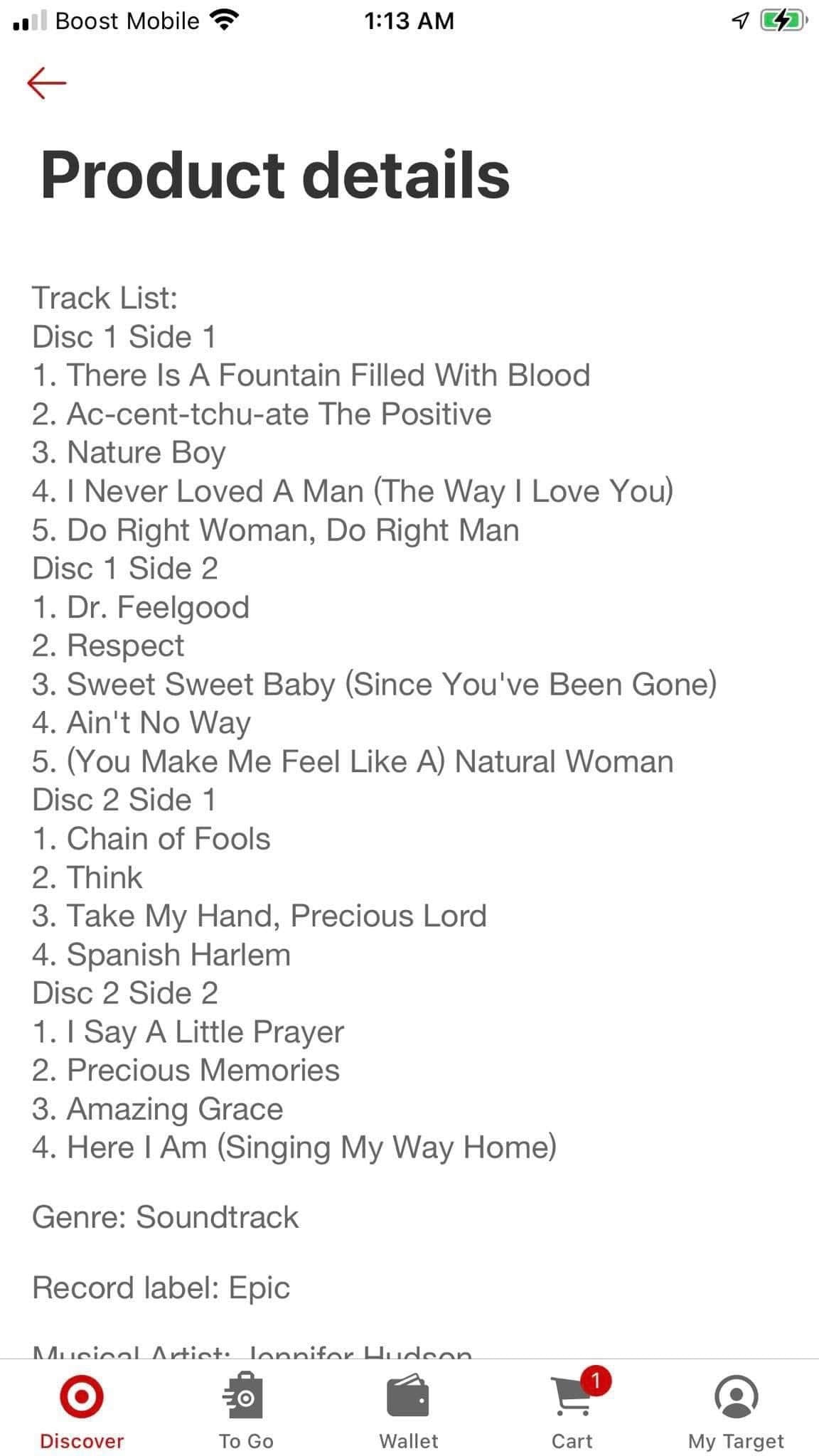 Jennifer Hudson LP
