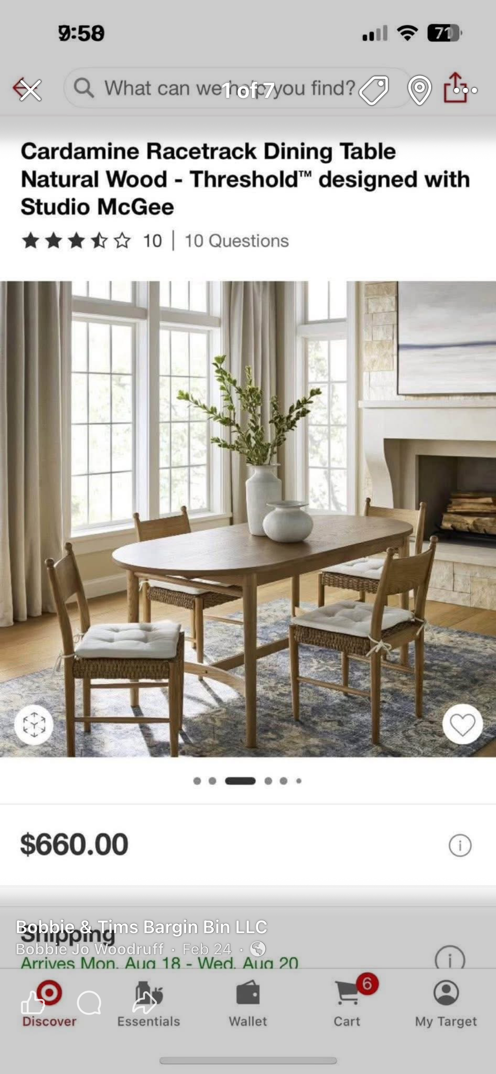 Cardamine Racetrack Dining Table
