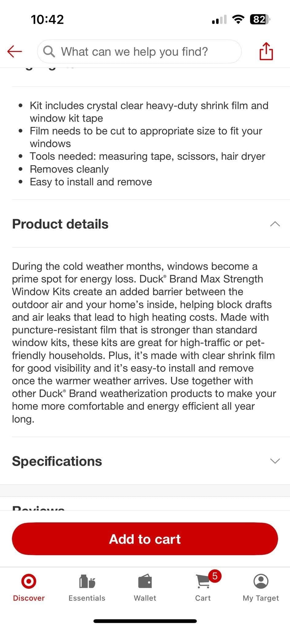 Window Film Insulation Kit