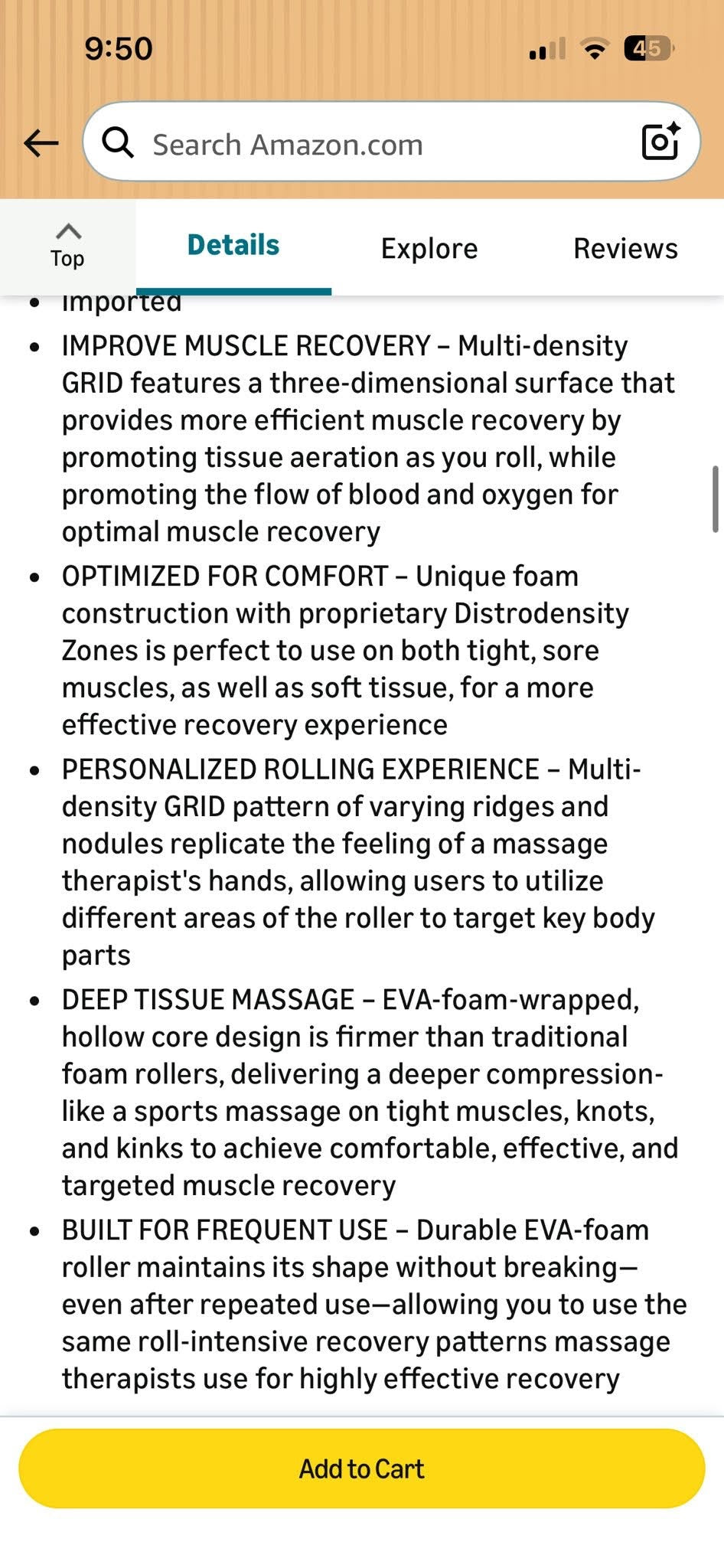 TriggerPoint Grid 1.0 Foam Roller