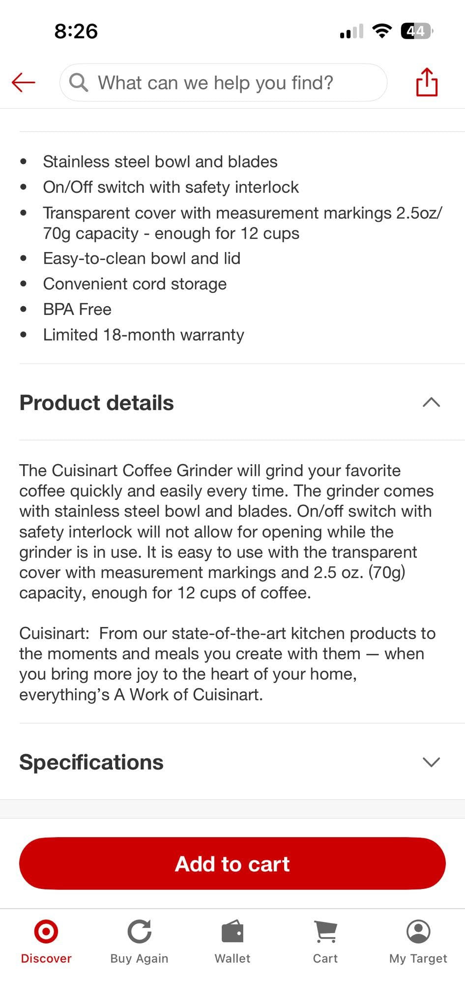 Electric Coffee Grinder