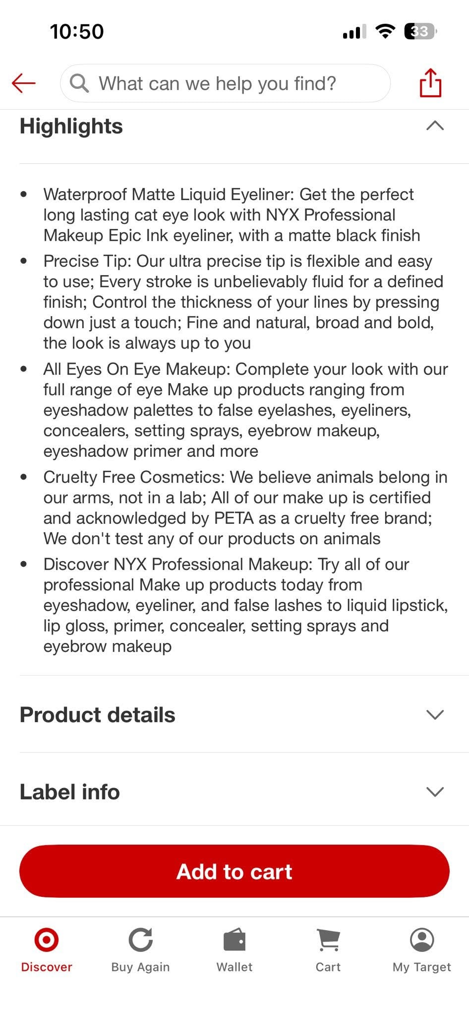 Nyx Epic Ink Waterproof Liner