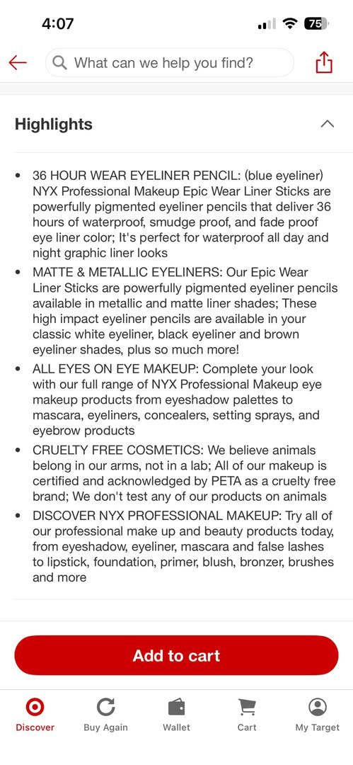 Nyx Eyeliner Pencil - Chill Blue