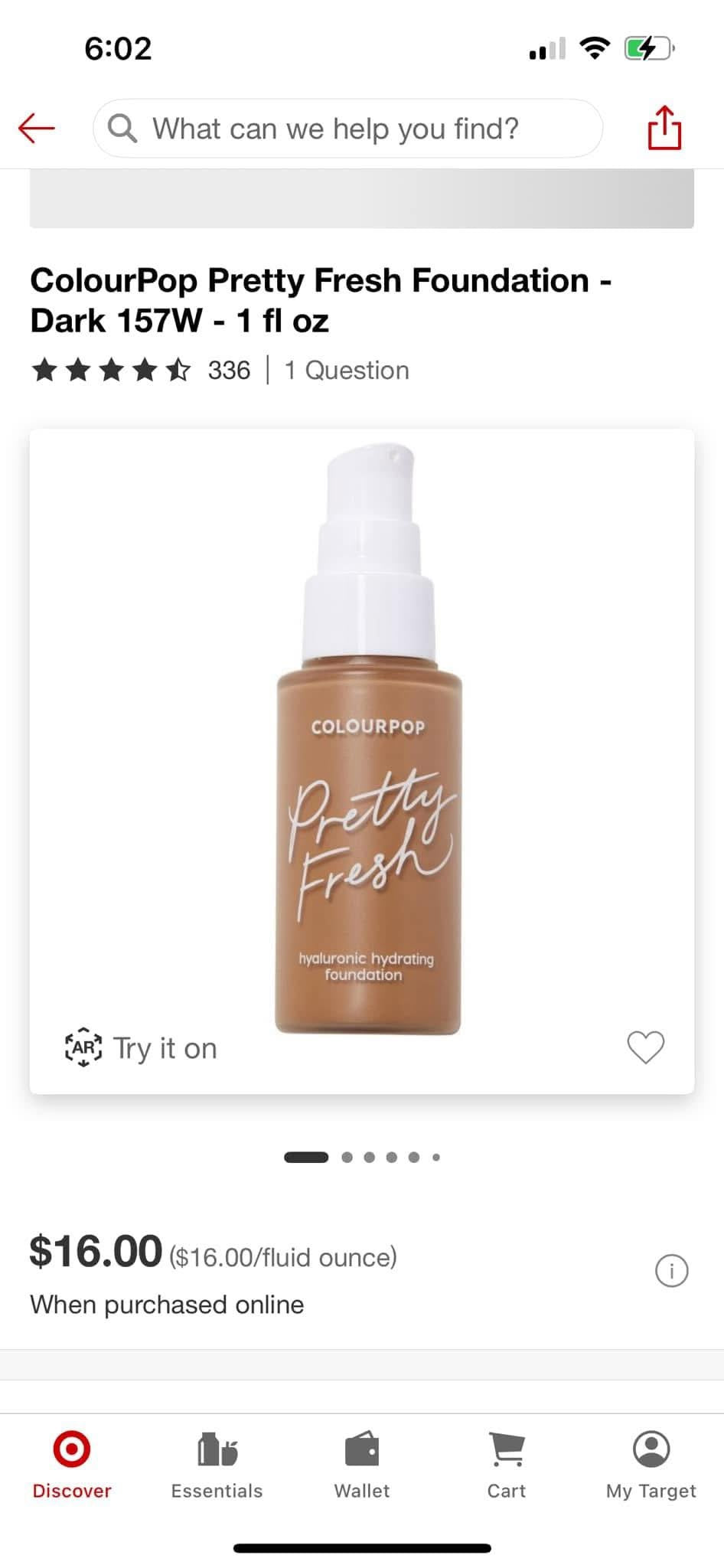 Colour Pop Pretty Fresh Foundation