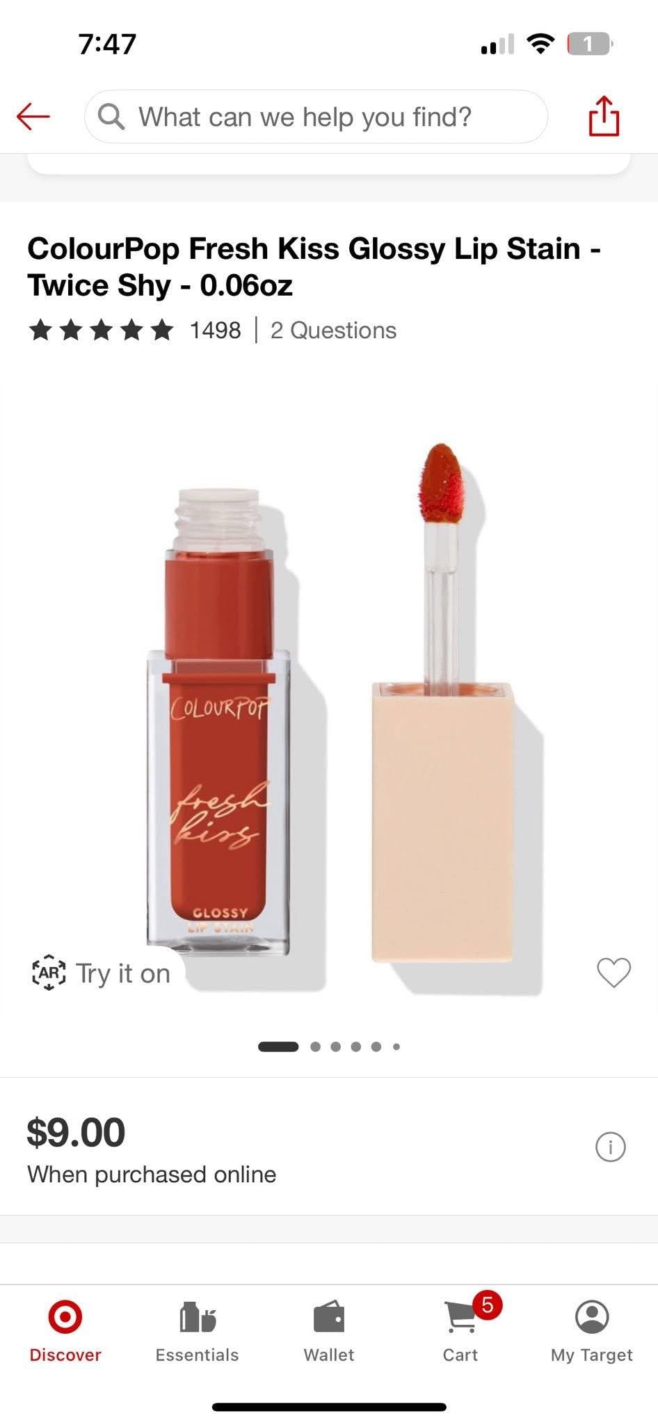 Colour Pop French Kiss Glossy Lip Stain - Twice Shy