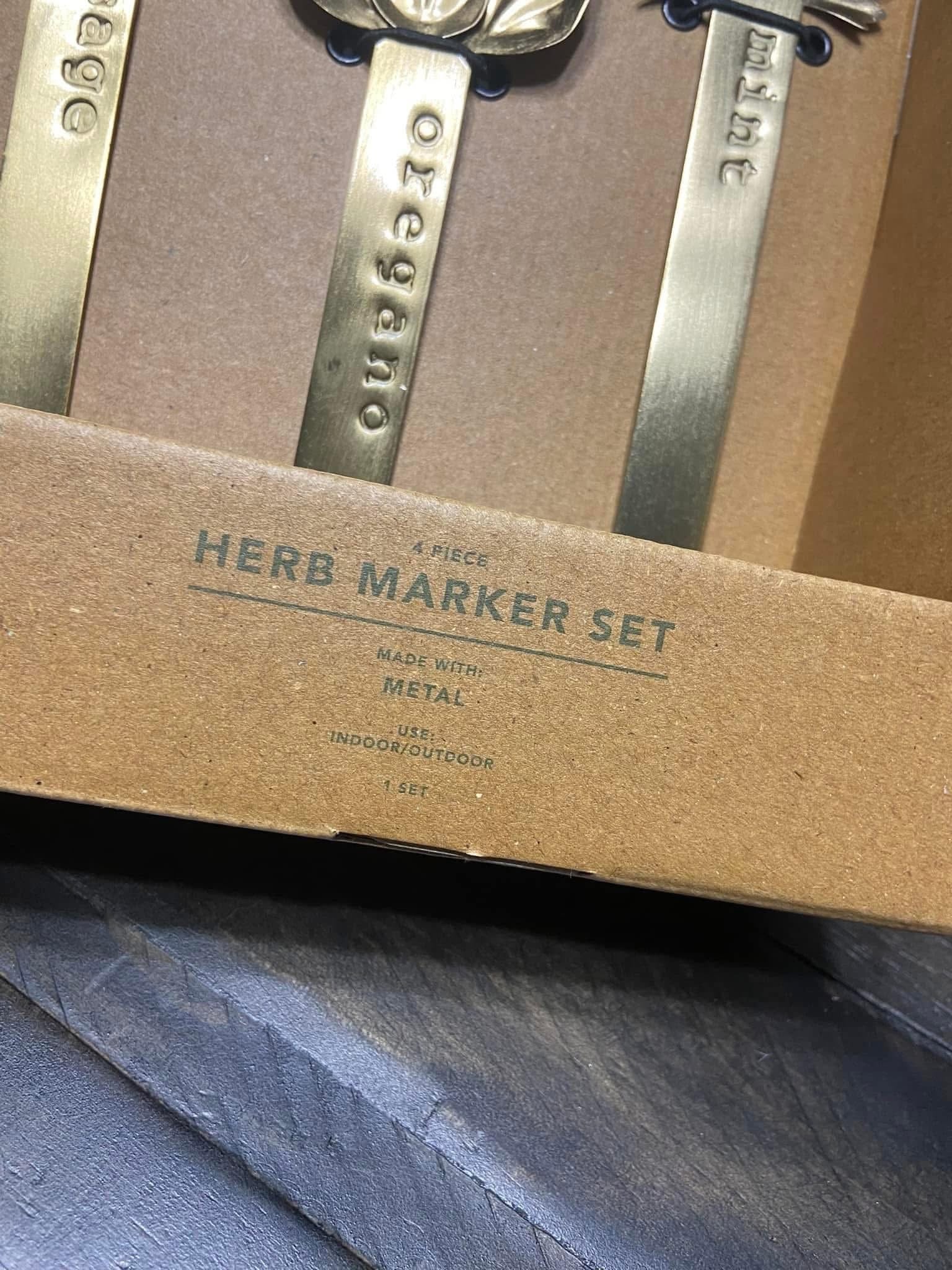 4 Piece Herb Marker Set