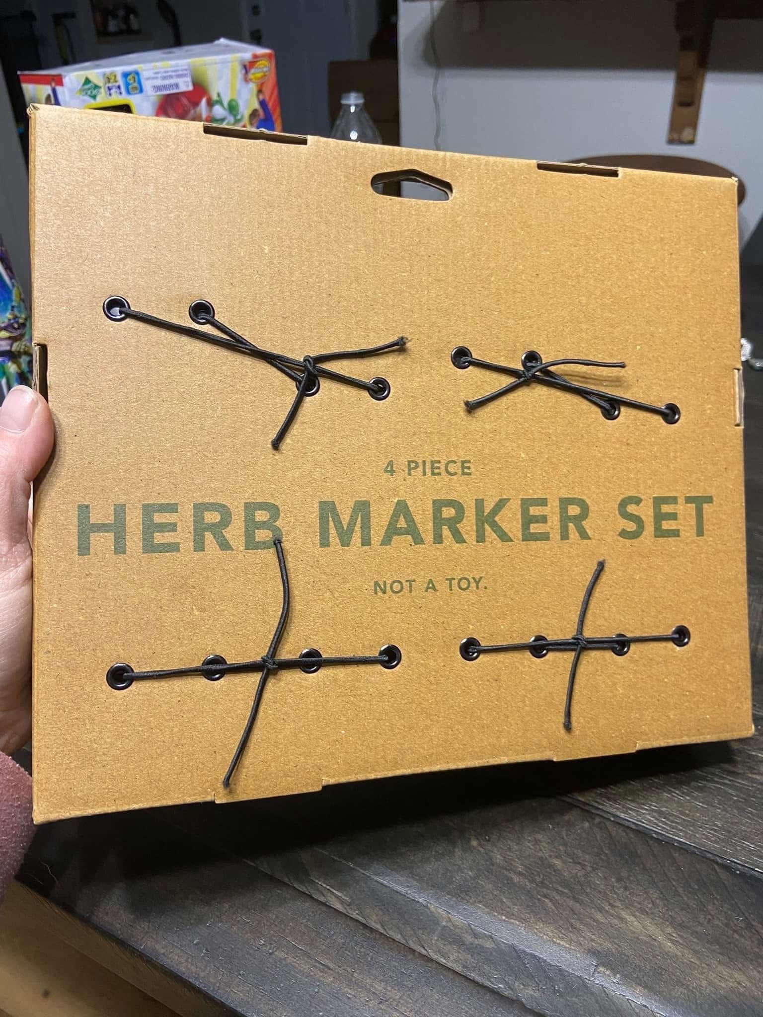 4 Piece Herb Marker Set