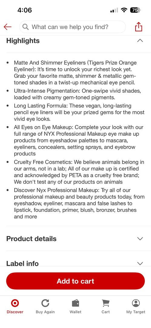 Nyx Mechanical Eye Pencil - Tigers Prize