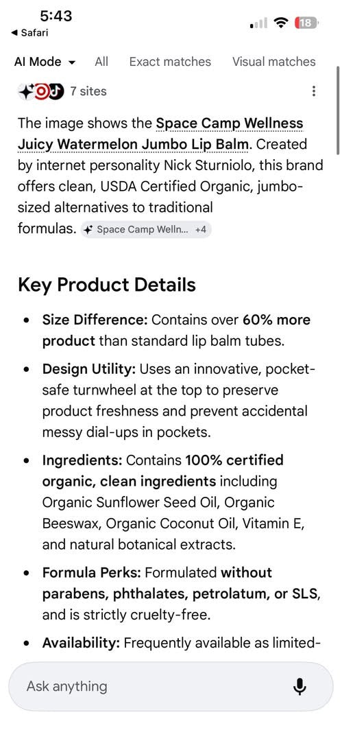 Space Camp Wellness Lip Balm - Juicy Watermelon