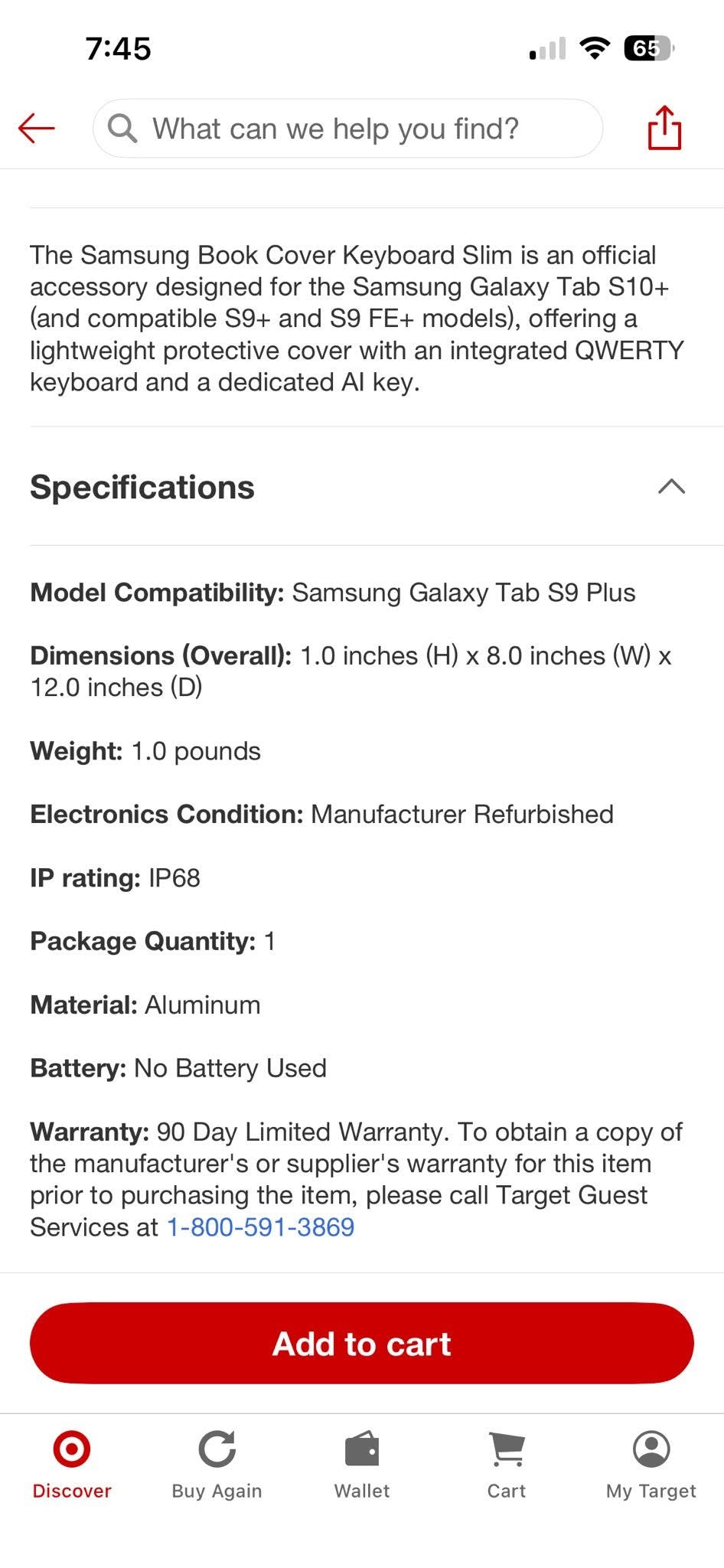 Samsung Book Cover Keyboard for Galaxy