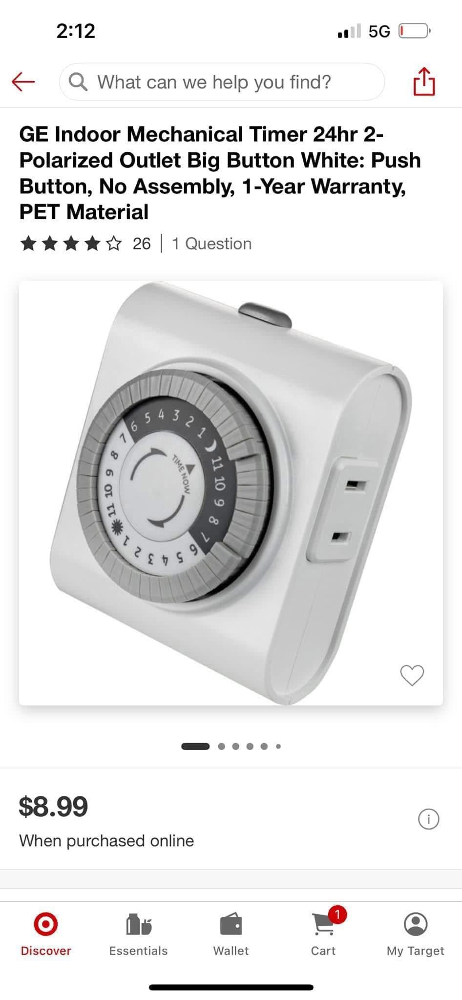 Indoor Plug In Basic Timer