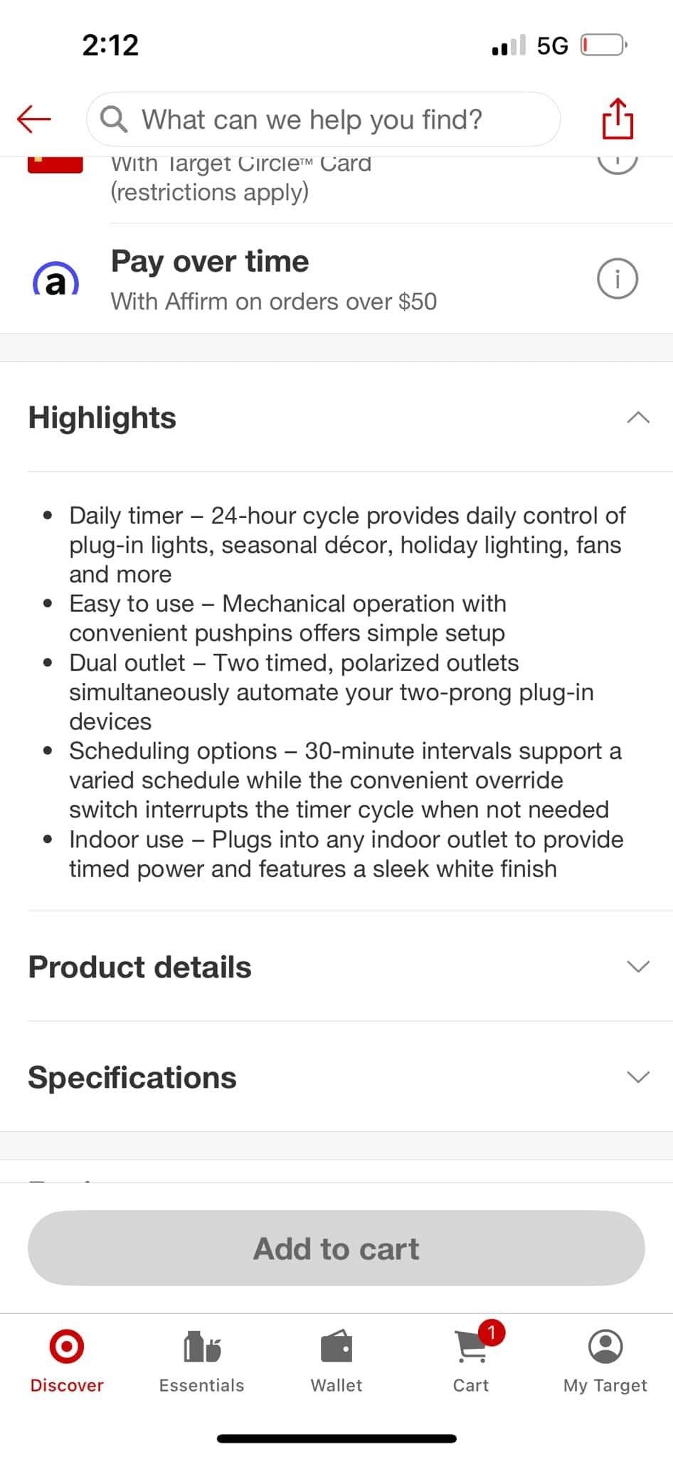 Indoor Plug In Basic Timer