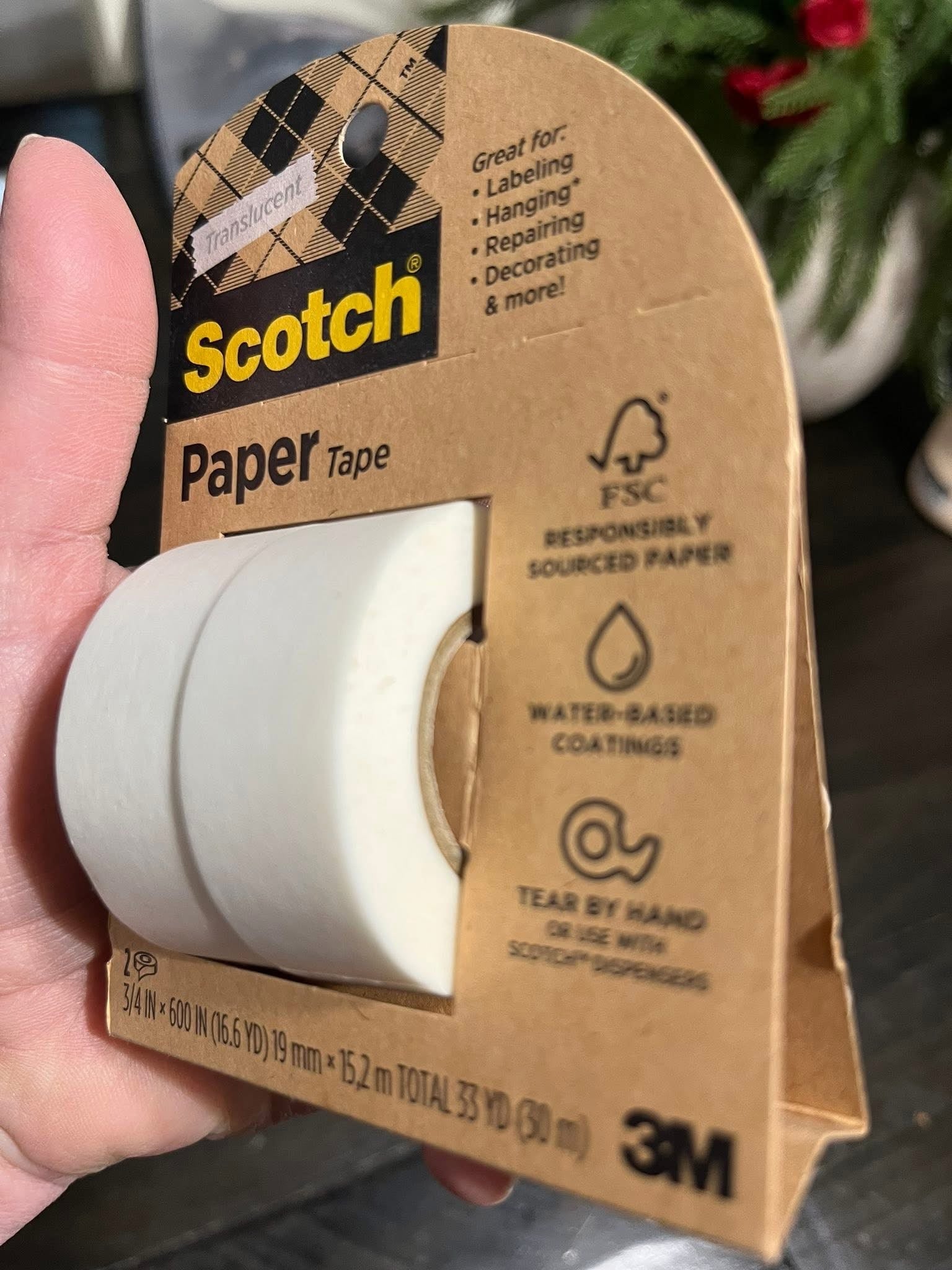 Scotch 2pk Translucent Paper Tape