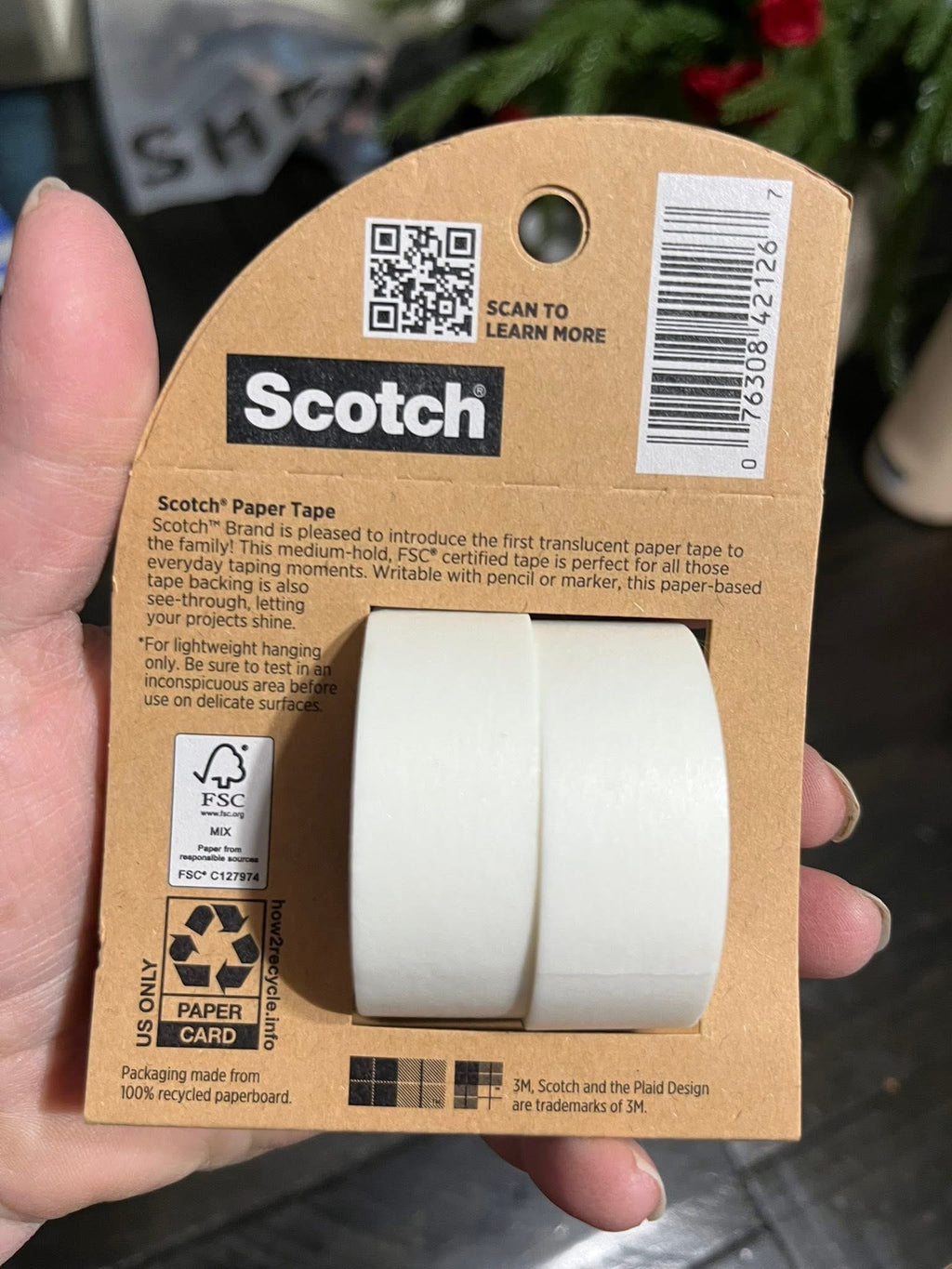 Scotch 2pk Translucent Paper Tape