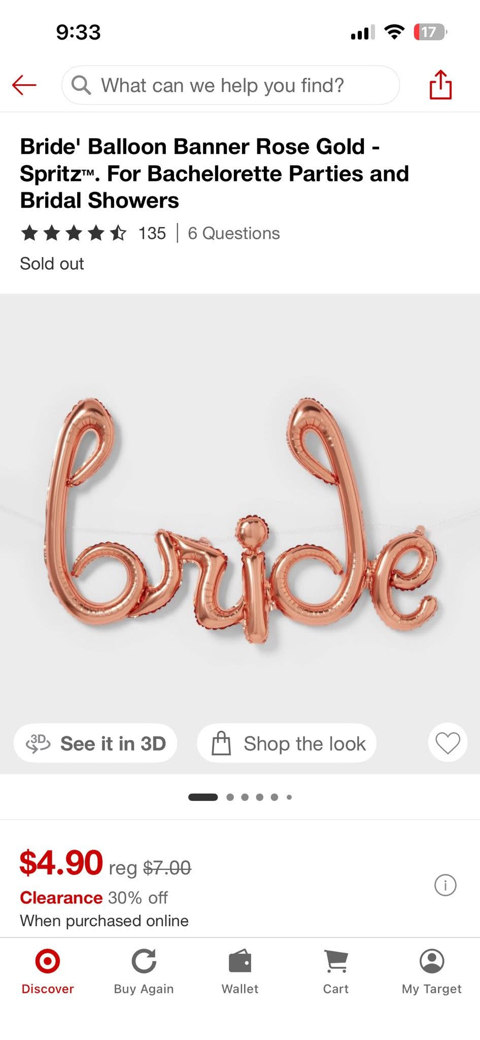 Rose Gold Foil Balloon
