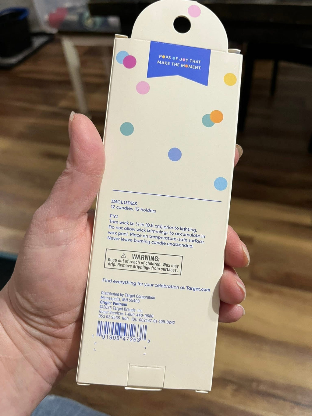 12pk Iridescent Birthday Candles