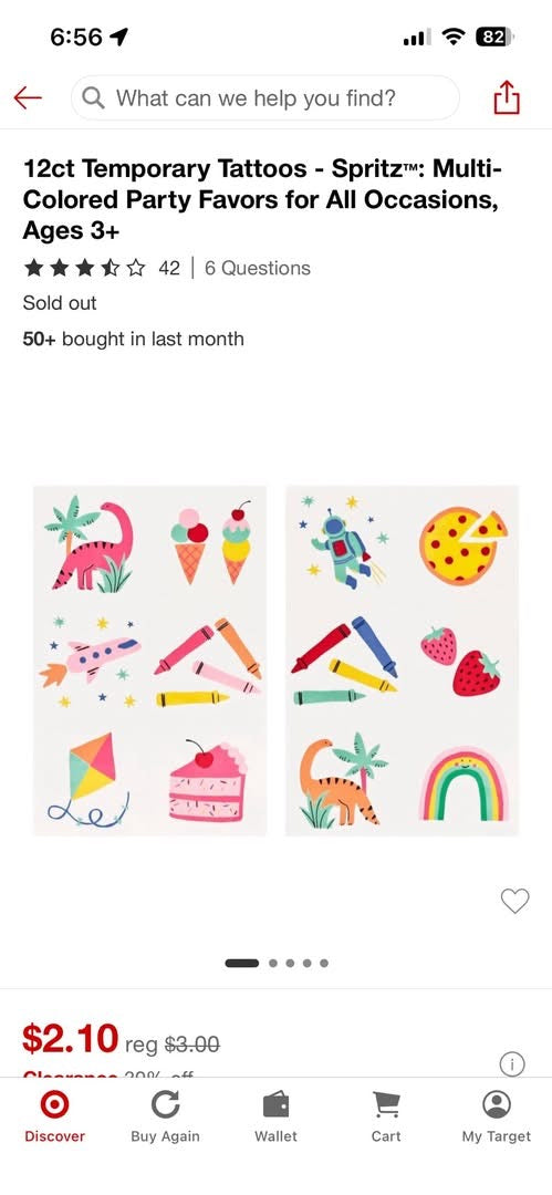 Party Favors - 12ct Temporary Tattoos
