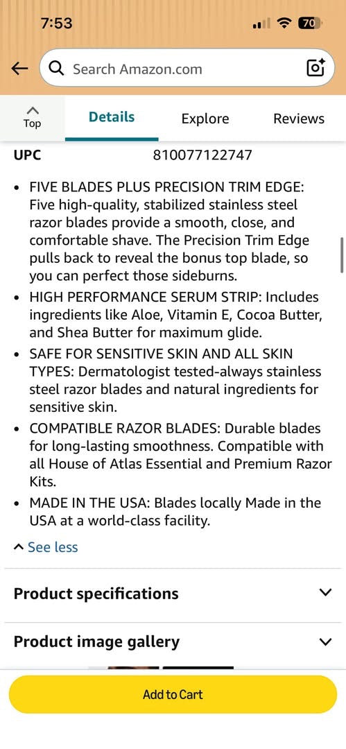 Men's Razor Blade Refills