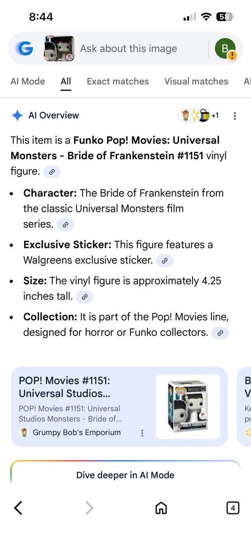 Funko Pop Movies: Universal Monsters - Bride of Frankenstein