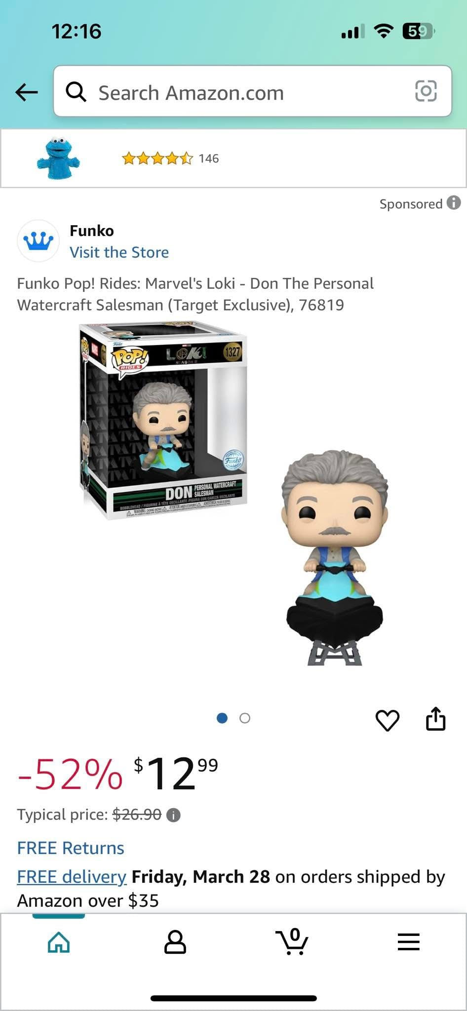 Funko Pop! Rides: Marvel's Loki - Don The Personal Watercraft Salesman