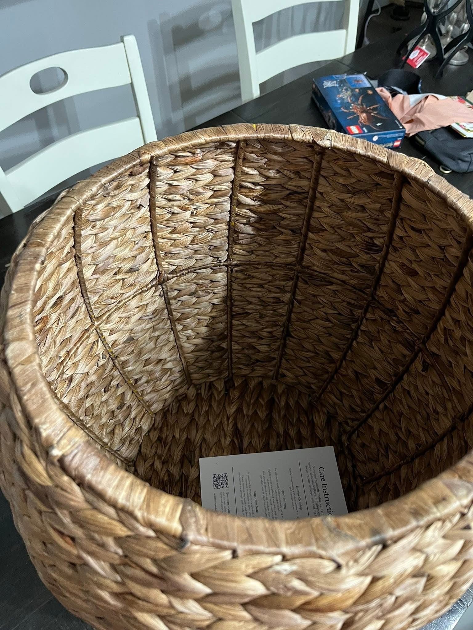 Multipurpose Hyacinth Storage Tote Basket