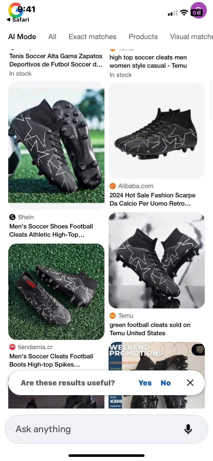 Mens Offbrand Football Shoes