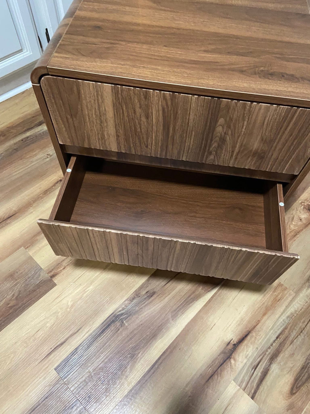 Geordy 2-Drawer Dresser, 23.6"Fluted Nightstand