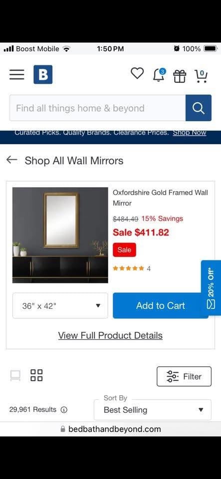 Oxfordshire Gold Framed Wall Mirror