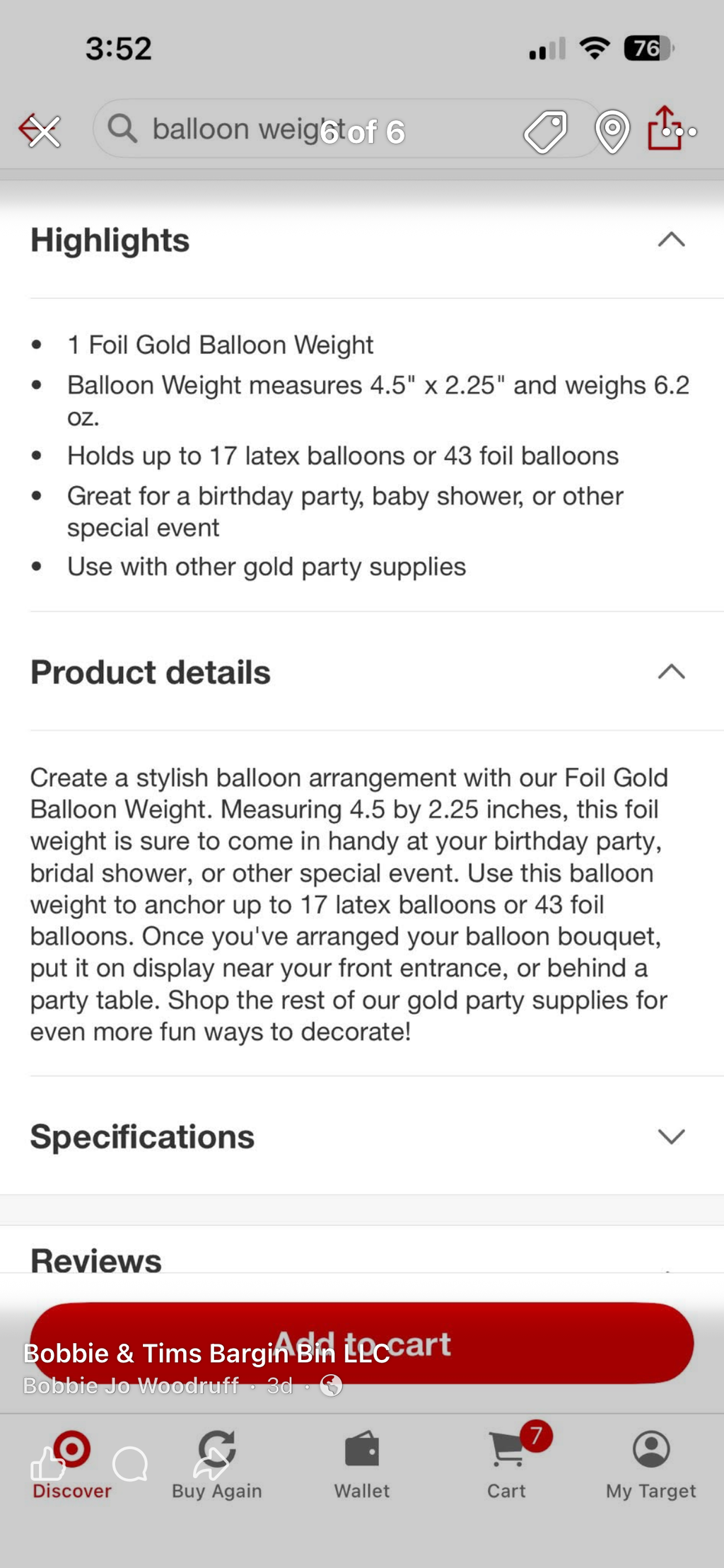Balloon Weight