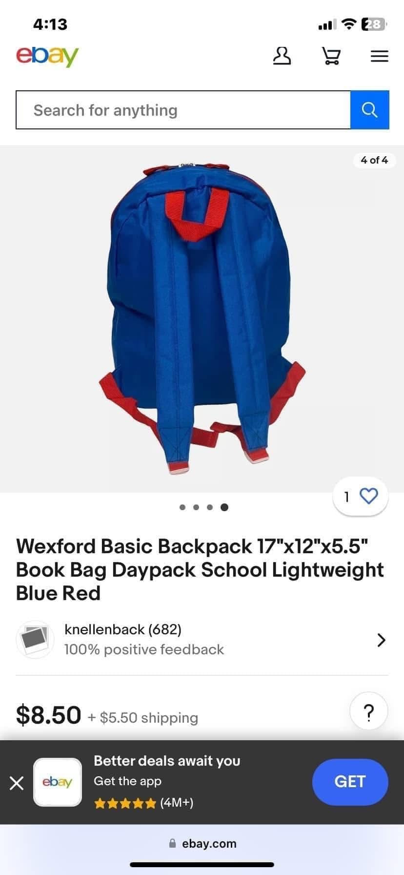 Blue/Grey Bookbag