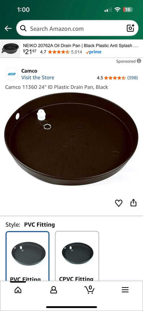 24” Water Heater Drain Pan