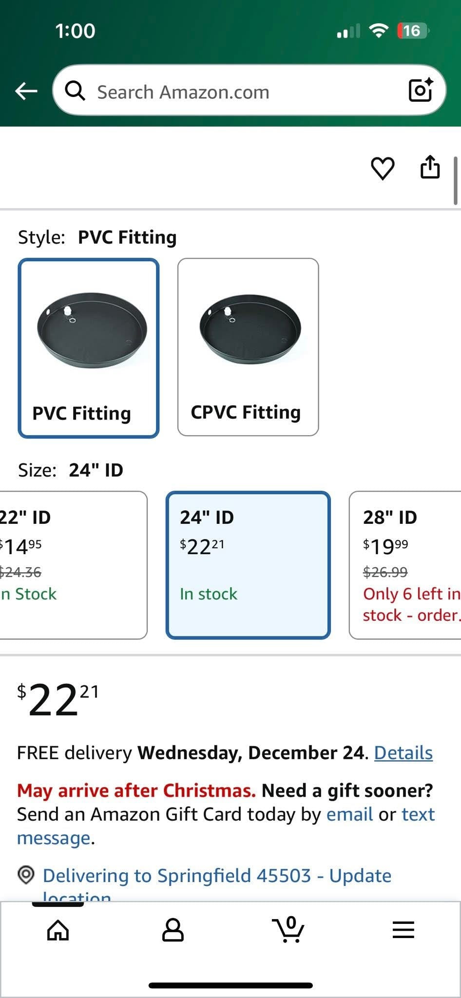 24” Water Heater Drain Pan