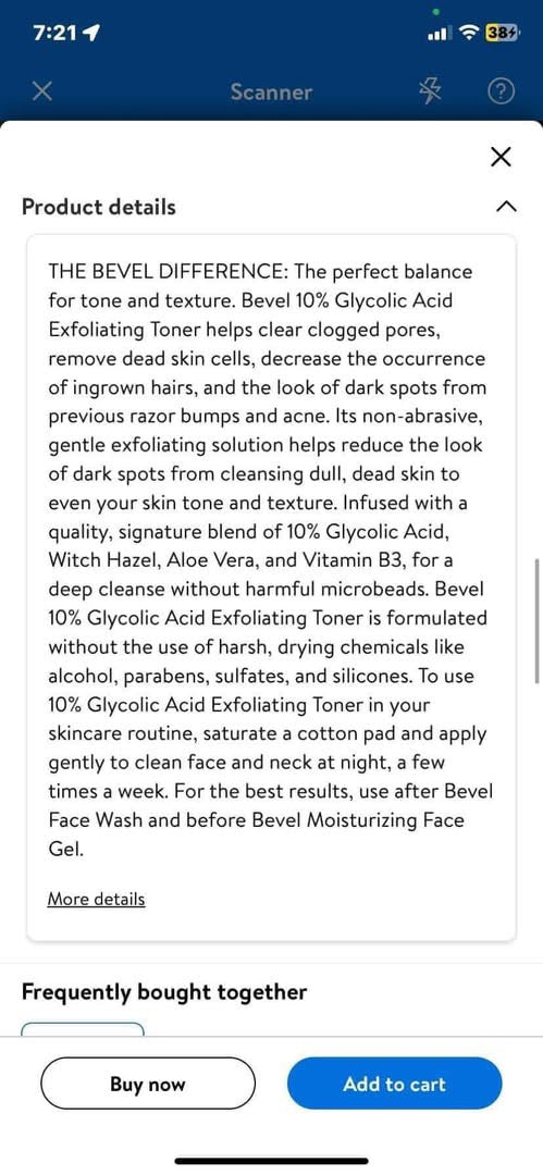 Mens Bevel Face Exfoliating Liquid Toner