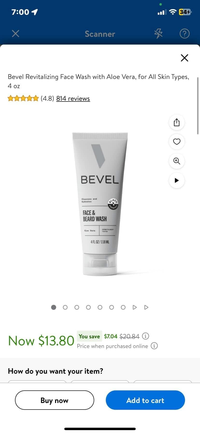 Mens Bevel Revitalizing Face Wash