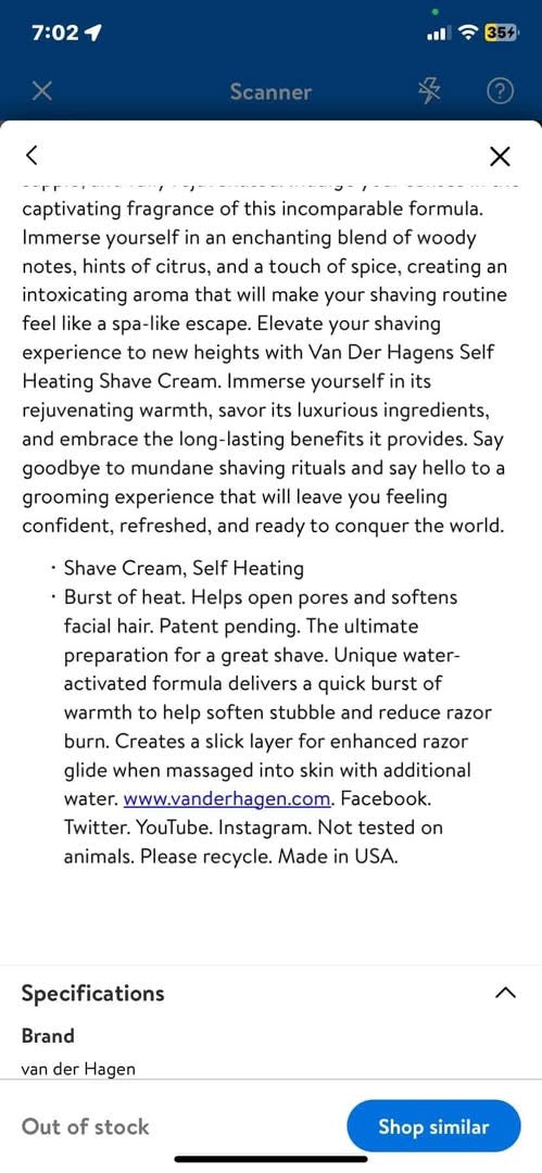 Van Der Hagen Self Heating Shave Cream