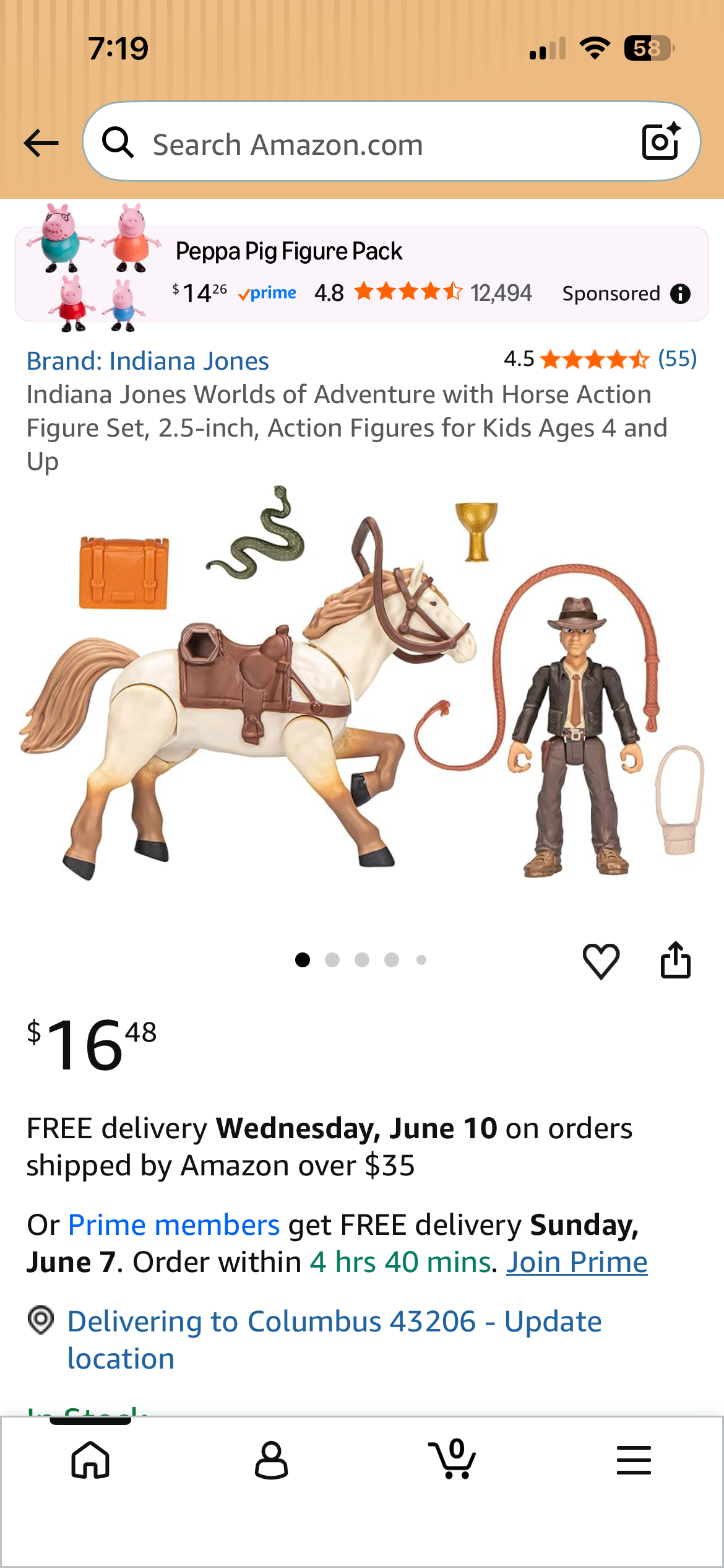 Indiana Jones Worlds of Adventure with Horse Action Figure Set