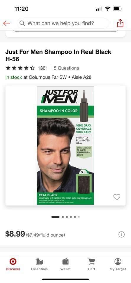 Just For Men Shampoo In Color