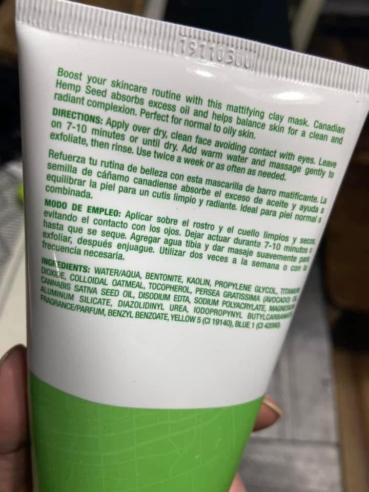 Canadian Hemp Seed Clay Mask