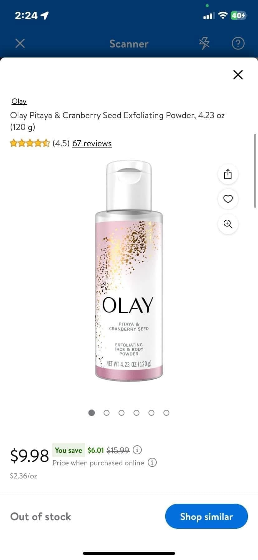 Olay Exfoliating Face & Body Powder