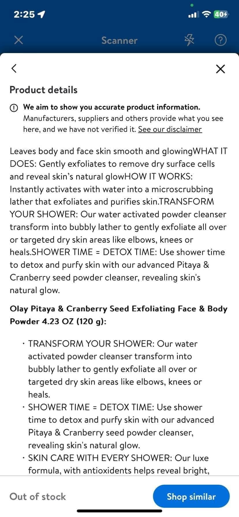 Olay Exfoliating Face & Body Powder