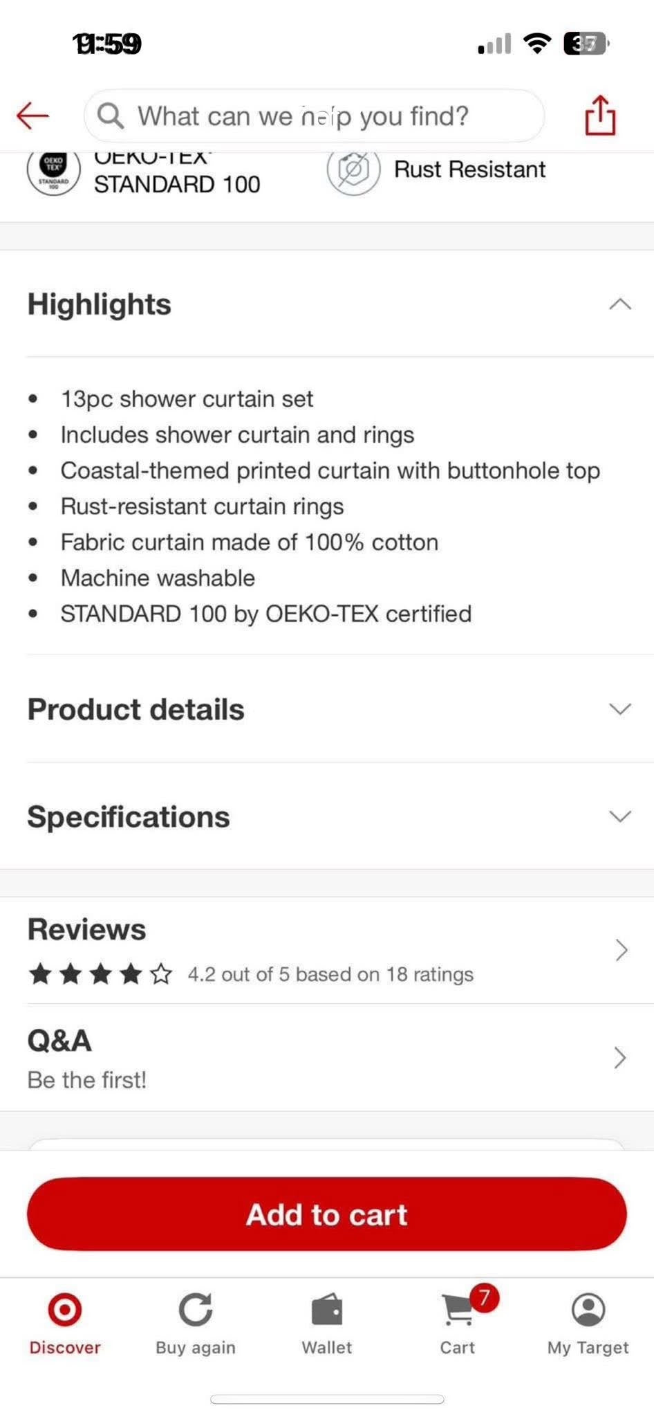 13pc Shower Curtain Set
