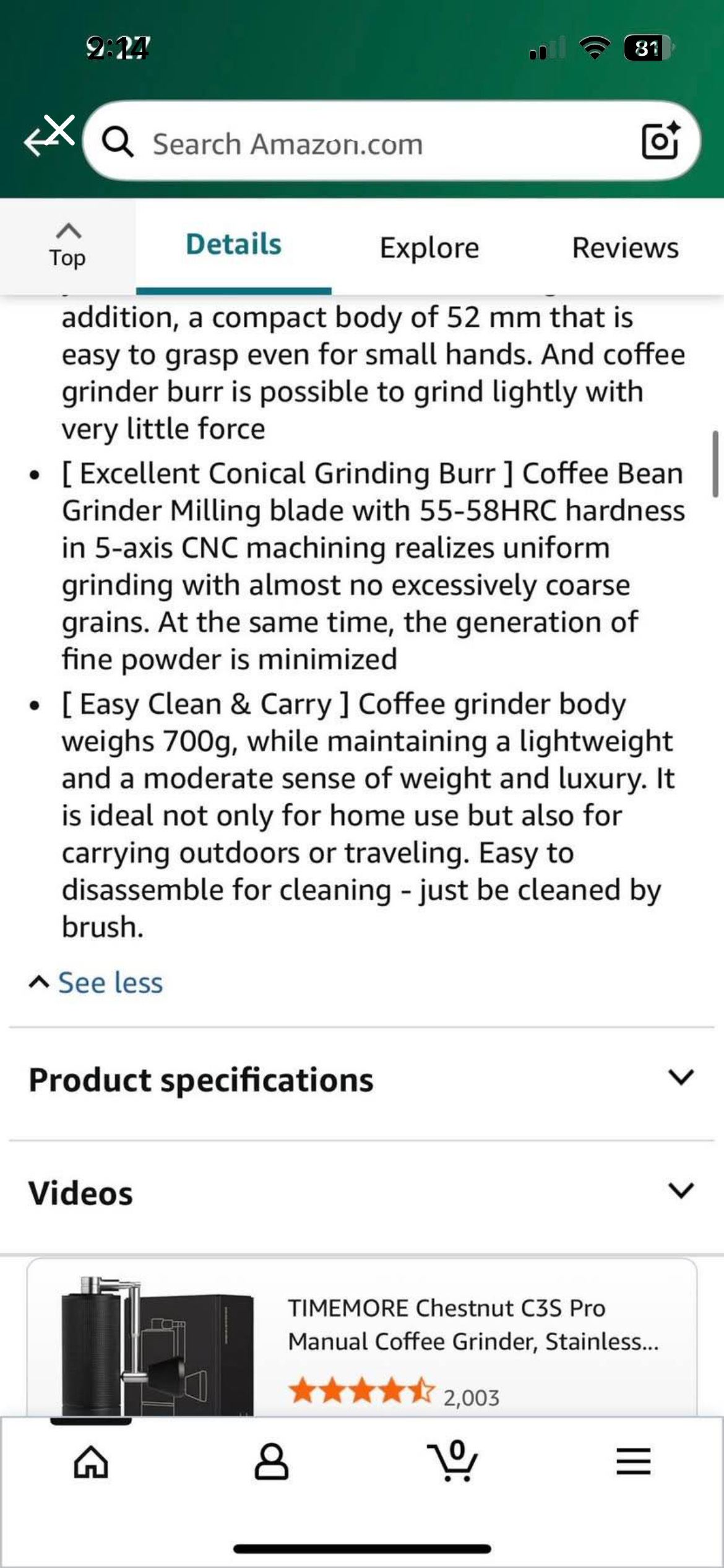 Manual Coffee Grinder
