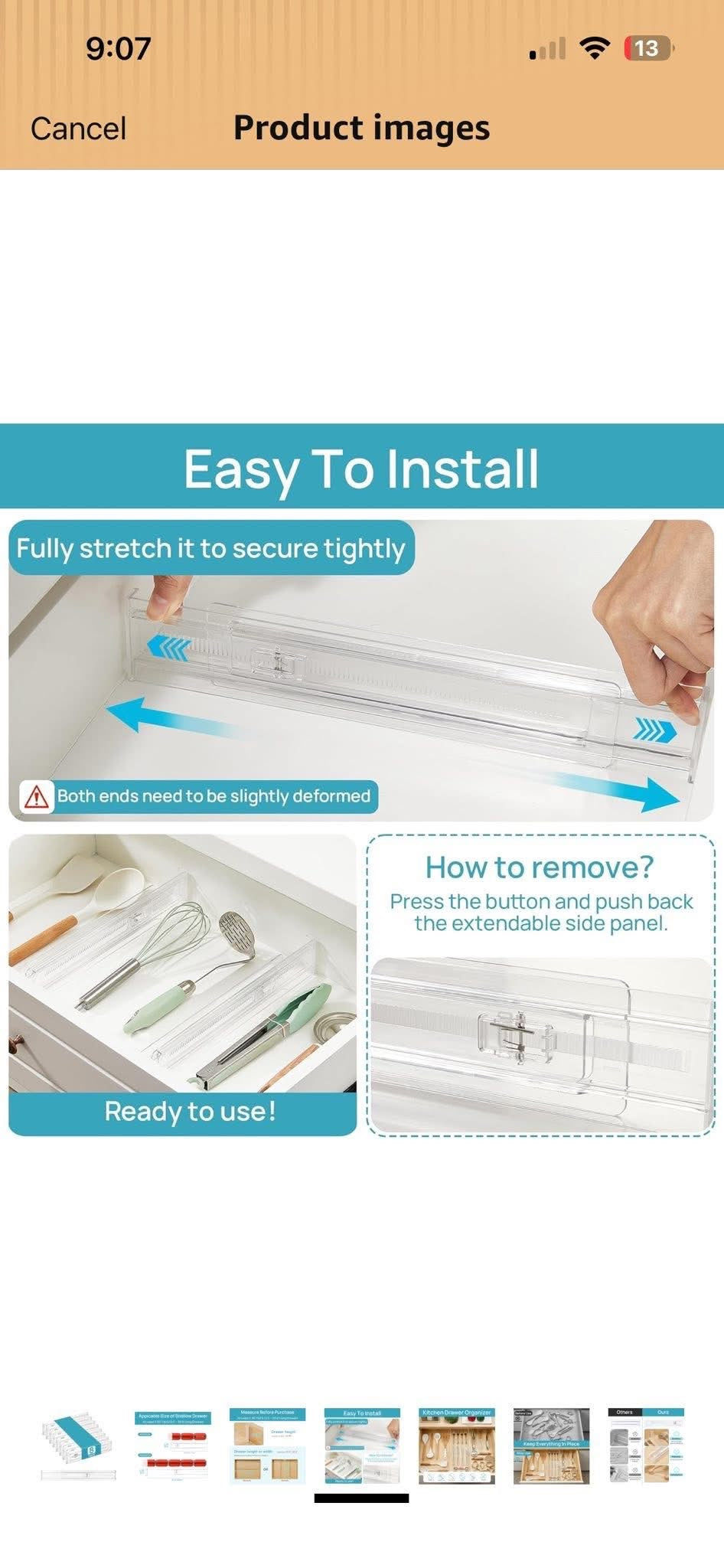 4 pack Drawer Dividers